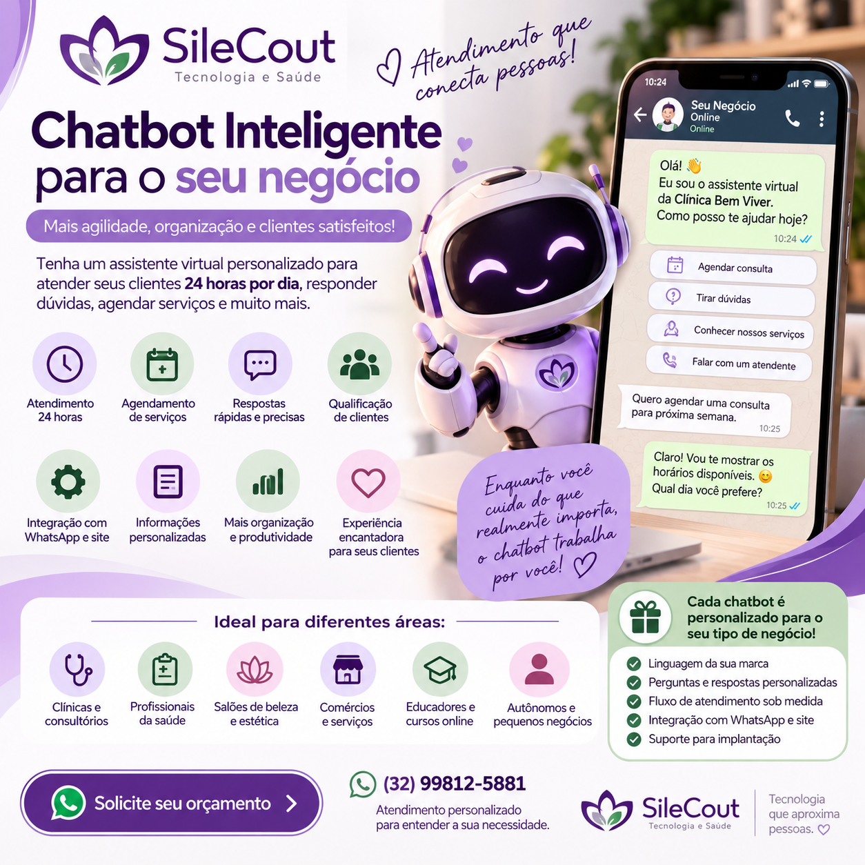 Exemplo de chatbot personalizado SileCout